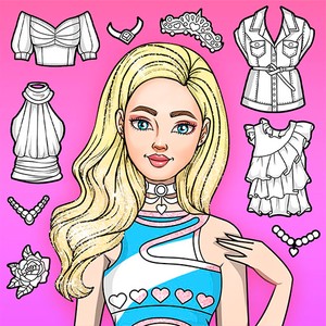 Girl Coloring Dress Up Games